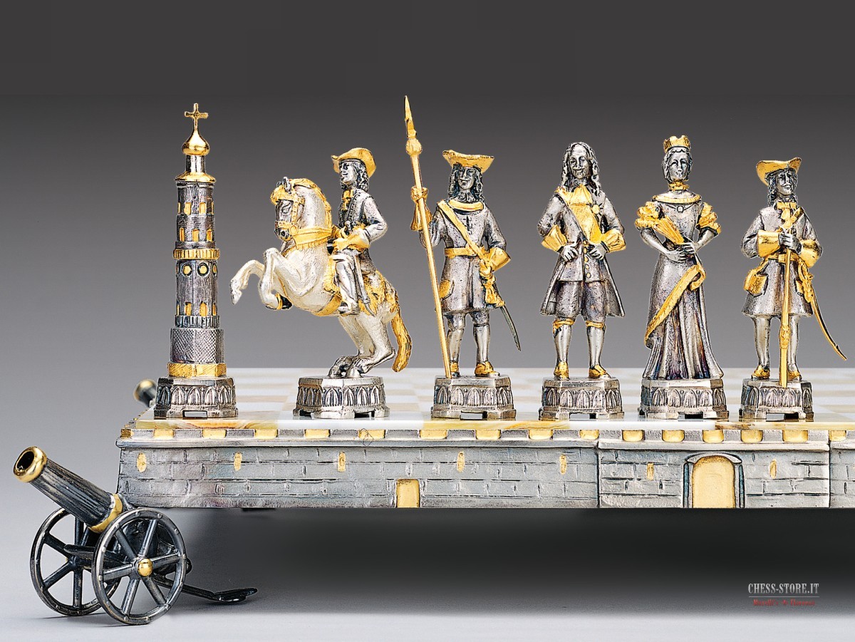 Peter the Great Emperor of Russia (1672-1725) Chess Set