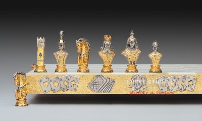  Bello Collezioni - Little Italy Magnetic Mini Chess Set with  24k Gold & Silver Plated Chessmen from Italy : Toys & Games